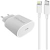 Caricatore rapido (20W) & cavo (Lightning) | bianco