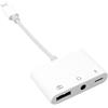 Adattatore 3-in-1 Lightning port (USB-A, USB-C, AUX) | bianco