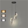 FDOIUTU LED Moderno Luci sospese 8W Regolabile 3 temperatur Colori 3000K/4500K/6000K, Camera da letto lampada a sospensione comodino luce pendente lampadario Per soggiorno sala da pranzo (Nero B)