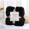 RONGER Coperte Pelose, Copriletti Morbidi in Peluche, Soffici in Pelliccia Sintetica per Letti, Divani (Black, 130 * 160cm)