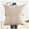 RTSFKFS Copri Cuscino Decorativo Quadrato Velluto Coreano 70x70cm Beige, 1 Pezzo, Decorazione per Camera da Letto e Soggiorno, per Tutte le Stagioni