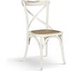 PAZZO DESIGN Sedia Oscar Bianco Consumato set da 4 sedie