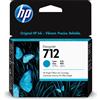 HP 712 3ED67A, Cartuccia Originale HP, Compatibile con Stampanti HP DesignJet T650, T630, T250, T230, Serie Studio e HP 713 Testina di Stampa DesignJet, Ciano