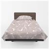 osama home GUZZINI Botanical - Completo Letto Cotone Organico con Lenzuola Una Piazza e Mezza 180x280 + 1 Lenzuolo con Angoli Coprimaterasso Una Piazza e Mezza 130x200 per Materasso 30cm + 1 Federa Cuscino 50x80