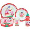 Fun House PEPPA PIG - Set di vasi per bambini, con 1 vaschetta per cavalli Ø 16 cm, 1 seduta Ø 22 cm, 1 bicchiere da 220 ml, 1 gola da 350 ml e 1 scatola per accartocciare, colore: Rosa