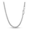 Dankadi Collana sottile 3MM in argento 925, Catena Rolo fine 16 17 18 19 20 22 24 26 28 30 per ciondolo, maglie a scatola rotonde quadrate design italiano, gioielli per uomo donna, 17 inch