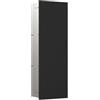 emco asis pure Module d'armoire, montage encastré, charnière de porte à droite, façade en verre, 730x250mm, 2 étagères en verre, 975528507, 975528507, Colorazione: nero opaco