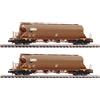 FLEISCHMANN 849008 SET 2 carri silos tipo Uacs, GATX. Scala N 1:160