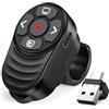 VOVIGGOL Anello da Dito Presentatore Wireless Presenter Ricaricabile, USB/Type-C 2 in 1 Puntatore Presentazioni Clicker per Presentazione Powerpoint Telecomando Slide PC per Mac iPad Computer Laptop