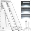 JEKEMORYE 6000K Luce LED Sottopensile Cucina - Luci Sensore Batteria Armadio Lampada Ricaricabile Magnetica Movimento Senza Fili Striscia Lampade Barra USB Interno Strisce Light Adesive Pensile Illuminazione