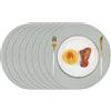 Homcomodar Tovagliette Americane Lavabili Tovagliette Set Di 8 Tovagliette Colazione Resistenti Al Calore Tovagliette Rotonde Per Partito Cucina Scuola Asilo 34cm