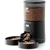 IMIPAW Distributore Automatico Cibo Gatti - 2 Ciotole, 4L Dispenser Cibo Cani con Timer Programmabile, 1-6 Pasti al Giorno, per Animali Di Piccola e Media Taglia