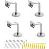 KLEHOPE Staffe per Corrimano 4 Pezzi, Corrimano Scale Acciaio Inossidabile, Corrimano per Scale Interne a Forma di 7, Portante Stabile, Antiruggine, per Guardrail, Corrimano Scale