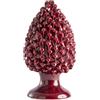 BEVILACQUA PIGNA DECORATIVA, CERAMICA SICILIANA BORDEAUX, XL - h 40 x L 24 cm