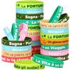 LVNRIDS 24 pezzi Braccialetti Motivazionali in silicone per Adulti, 8 inch Braccialetto Motivazionale Sportivi in Gomma per Insegnanti Gli Amici Regali Incoraggianti