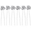 WOONEKY Elegante Lega Strass Floreale Forcina per Matrimonio Perla Fermagli per Accessori per per Sposa