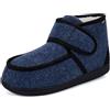 GURGER Pantofole Uomo Invernali Calde Stivaletto Pantofole da Casa Diabetici Scarpe da Casa Chiuse Ciabatte in Peluche con Suola Antiscivolo Blu 44 45