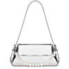 CorkAllin Borsa da sera Y2k in argento lucido da donna scintillante borsa hobo borsa a tracolla metallica borsa a tracolla frizione 2024, A-argento., medium