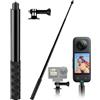 cxxtkcxxlc 120CM Bastone Selfie Stick Supporto per Selfie Invisibile in Alluminio, Bastone Telecopico fino per Action Camera e Microfoni, Insta X3 X4 Hero