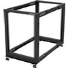 StarTech.com Server Rack 15U 19 a 4 Montanti a Telaio Aperto - Armadio Rack di Rete con Ruote, Piedini di livellamento/montaggio a pavimento, Rack dati per Apparecchiature AV/Dati/IT (4POSTRACK15U)