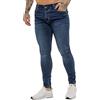 BRAND KRUZE Jeans da uomo KZ106 skinny slim fit casual super elasticizzati pantaloni in denim, Blu, W40 / L30