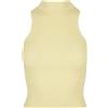 Urban Classics Top da Donna a Costine T-Shirt, Giallo Chiaro, S