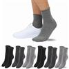 LEON D'ORO Calzini Donna senza elastico, Calze Donna Caldo Cotone 3/6 Paia Calzino Corto Moda Made in Italy (IT, Testo, Taglia unica, Regular, Regular, 410-6 paia Classic)