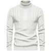 Rayson Maglione Dolcevita da Uomo Manica Lunga Casuale Slim Maglia Collo Alto Caldo Elastico Roll Neck Pullover(Nero,XL)
