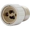 SeKi Set di 4 adattatori per lampadina con attacco E27 su attacco GU10, per lampadine alogene e a risparmio energetico