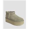 UGG Scarpe Con Plateau In Pelle Di Pecora Ugg Classic Ultra Mini Platform