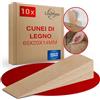 LouMaxx Set di 10 cunei in legno di faggio naturale - duri come cuneo turco - cunei di montaggio - made in Europe