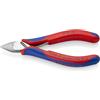 KNIPEX Tronchese laterale per elettronica con cerniera passante con impugnature multicomponente 130 mm, 77 42 130