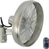 LUCCI AIR Ventilatore da parete con telecomando e timer Ventilatore diametro 41 cm Colore cromo satinato Corpo in acciaio e pala in ABS Potenza 50 W