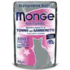 MONGE GATTO UMIDO 80 G NATURAL ADULTO TONNO E GAMBERETTI BUSTINA