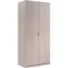 CAPALDO Armadio Guardaroba 2 Ante Con Barra Appendiabiti 81x52x180H Rovere