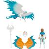 Masters of the Universe He-Man and The Sorceress Figure & Winged Falcon Vehicle Set Inspired by Motu Netflix Animated Series, Collectible Toy Gift for Ages 4 Years & Older