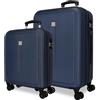 ROLL ROAD Cambogia Borse da viaggio, Marino, Set 2 valigie