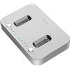LogiLink QP0033 - Docking station USB 3.2 (Gen 2) a 2 porte per SSD M.2 NVMe, con clone offline, colore: Argento
