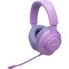 JBL Quantum 360 Cuffie Gaming Wireless Over Ear, con Doppia Connessione Wireless 2.4GHz/Bluetooth, 22 ore di Autonomia, Compatibilità Multi-Platform, Microfono Rimovibile con Opzione Mute, Viola