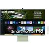 Samsung Smart TV Monitor M8 (S32BM80G), Flat 32'', 3840x2160 (UHD 4K), Piattaforma (Amazon Video, Netflix), Airplay, Mirroring, Office 365, Wireless Dex, Casse Integrate, WiFi, USB TypeC