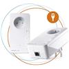 devolo Magic 2 LAN Starter Kit: 2x adattatori, presa Gigogne (2.400 Mbit/s, 1x porta Gigabit Ethernet), ideale per telelavoro, giochi, streaming, presa francese