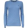 POLO RALPH LAUREN MAGLIA LANA E CASHMERE POLO RALPH LAUREN 004 BLU CHIARO Donna