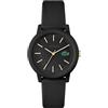 Lacoste Orologio Analogico al Quarzo da Donna Collezione LACOSTE.12.12 con Cinturino in Silicone Nero - 2001212