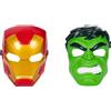 Marvel Hasbro Marvel Avengers, maschera eroe, confezione multipla, confezione doppia con maschera di Iron Man e maschera di Hulk
