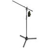 Gravity MS 4321 B - Asta microfonica con treppiede con base ripiegabile e portamicrofono a 2 punti