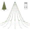 aneeway Catena Luminosa per Albero di Natale 16x3m 480LED Catena Luminosa Lucine Albero Interno e Esterno, per 2.5-3.4m Albero di Natale Luci Natalizie di Illuminazione a 8 Modalità,Colore