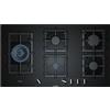 Bosch PPS9A6B90 - Piano Cottura in Vetro - 5 Fuochi Gas - Griglie in ghisa - 90cm - Nero