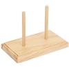 Caredy Titolare di filatura a Mano in Legno Porta Sfera a Filato Filato Dispenser per Filo di matassa di Lana Porta-Filo per Ricamo Organizer per Rocchetto per Rocchetto di Filo con 2 Alberi
