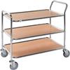 Kongamek Carrello di servizio 3 ripiani, Faggio/Elettro galvanizzato Kongamek KM30773-BO