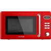 Cecotec Microonde digitale con griglia da 20 litri Proclean 5110 Retro Red. 700 W in 5 livelli, timer fino a 60 minuti, 8 programmi e modalità sbrinamento, design vintage in rosso